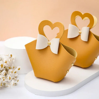 20PCS Bolsas de Regalo de Cuero con Cinta de Lazo – Mini Bolsos para Recuerdos de Bodas, Navidad, Dulces, Regalos y Empaque de Lujo para Fiestas