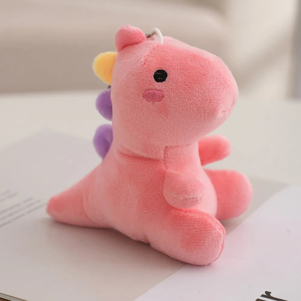 Kawaii 12CM Dinosaur Plush Keychain – Cute Multipurpose Stuffed Animal Pendant Doll for Backpack, Bag, Keyring & Gift Accessories