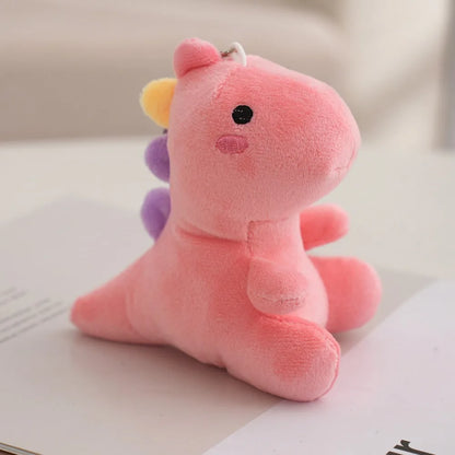 Kawaii 12CM Dinosaur Plush Keychain – Cute Multipurpose Stuffed Animal Pendant Doll for Backpack, Bag, Keyring & Gift Accessories