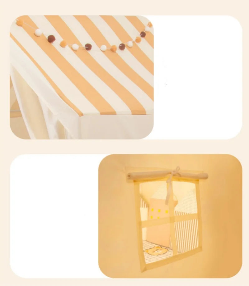 Tienda de campaña para niños para interior y exterior – Tienda de juegos grande para niños pequeños, tienda de castillo plegable para niños, casa de juegos de simulación creativa para niños y niñas