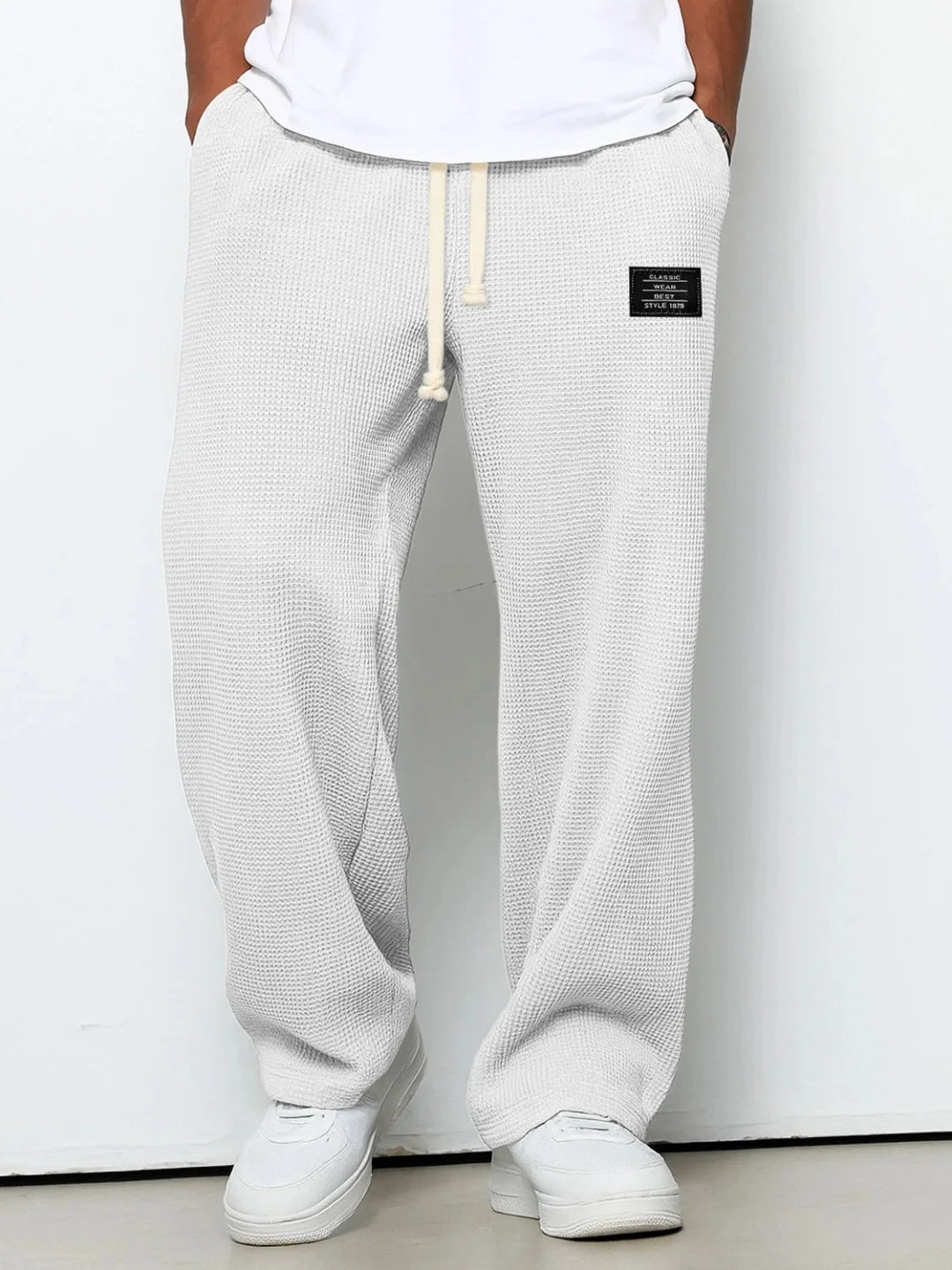Men's 2026 Casual Straight-Leg Sweatpants – Wide-Leg Elastic Waist Sportswear Trousers for Spring & Autumn, Relaxed Everyday Pants