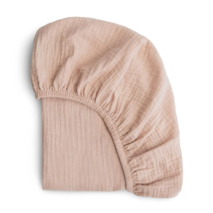 Sábana de cuna de algodón muselina suave y transpirable para bebé – Sábana ajustable universal para cunas de recién nacidos, moisés y camas infantiles