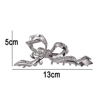 Elegant Geometric Bow Hair Claw Clip for Women – Vintage Large Metal Hair Clip Barrette Hair Accessory