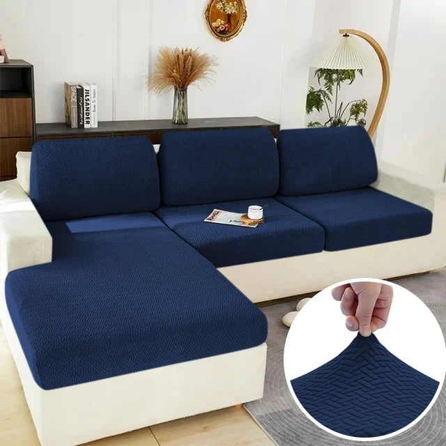 Stretch Jacquard Sofa Seat Cushion Cover – Washable Furniture Protector for Sectional & Loveseat Sofas