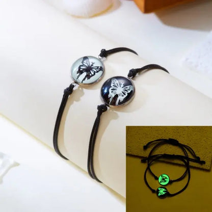 Luminous Sun & Moon Couple Bracelets – Handmade Braided Rope Matching Charm Bracelets for Men & Women | Romantic Jewelry Gift