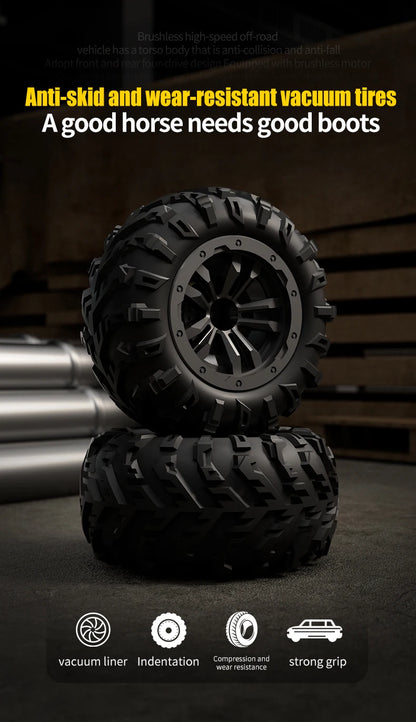ZWN 1:16 4WD RC Monster Truck 50KM/H y 70KM/H Coche de Derrape de Alta Velocidad con Luces LED y Control Remoto 2.4GHz