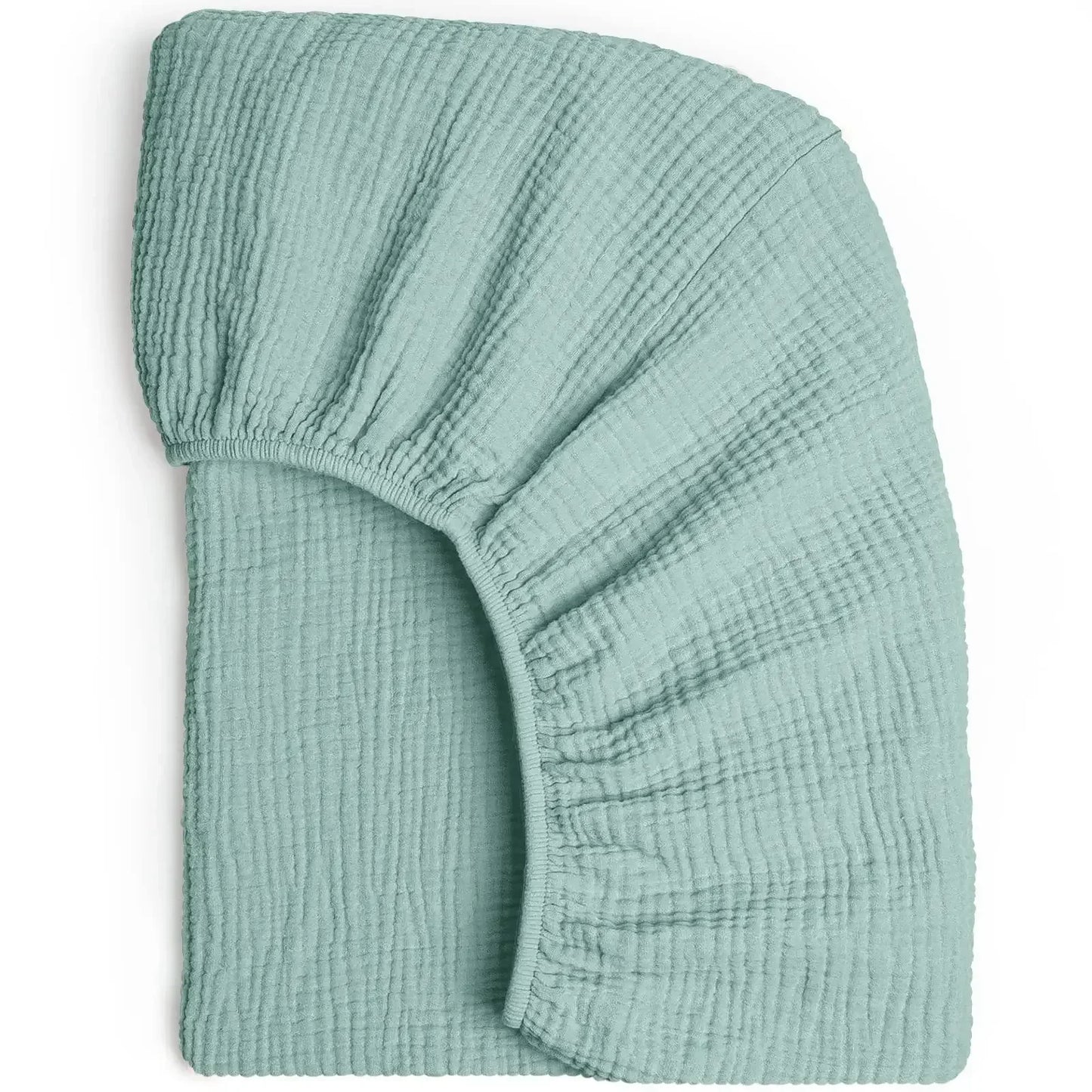 Sábana de cuna de algodón muselina suave y transpirable para bebé – Sábana ajustable universal para cunas de recién nacidos, moisés y camas infantiles