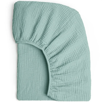 Sábana de cuna de algodón muselina suave y transpirable para bebé – Sábana ajustable universal para cunas de recién nacidos, moisés y camas infantiles