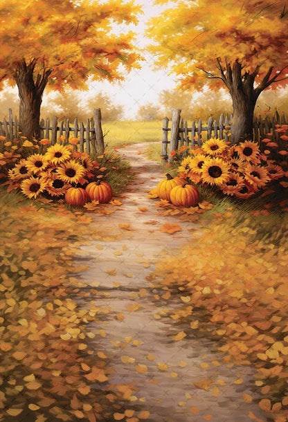Mehofond Autumn Rustic Barn Photography Backdrop – Pumpkin Harvest Maple Leaf Background for Kids’ Birthday, Portraits, Photo Studio & Party Decor