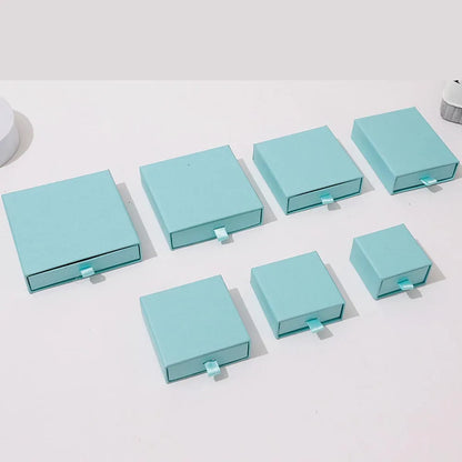 10 Cajas de regalo de joyería de papel para anillos, pendientes, collares, pulseras y empaques de recuerdos de boda