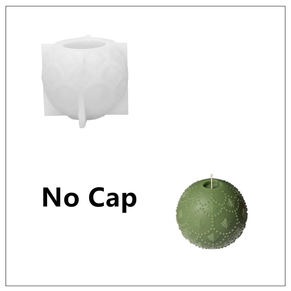 Christmas Bauble Candle Silicone Mold – DIY Scented Candle Making Mould for Xmas Gifts, Holiday Crafts & Home Decoration