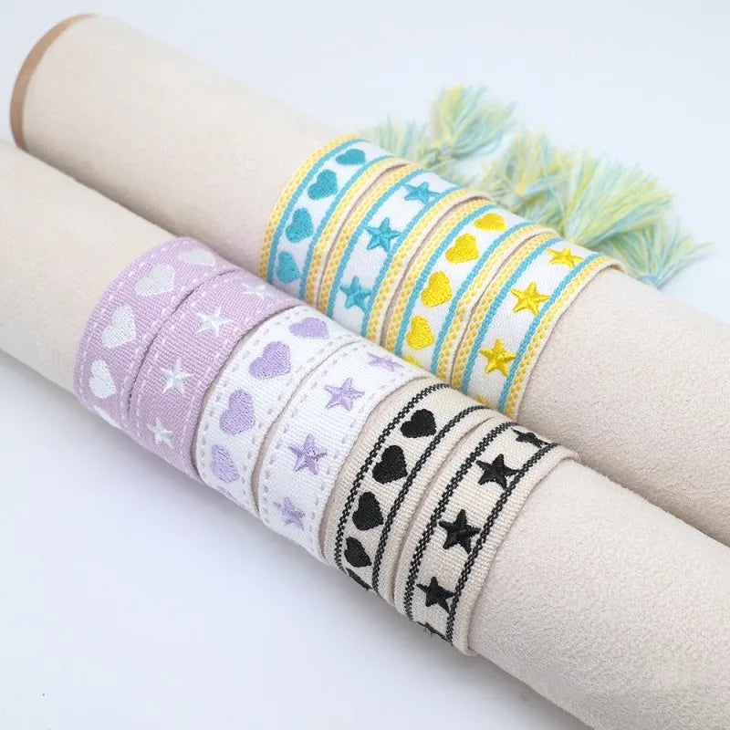 Pulsera de estrella bordada bohemia – Correa de muñeca tejida a mano con borlas para mujer | Regalo de joyería de moda étnica