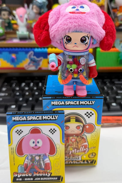 POP MART MEGA Space Molly 100% – Série 4e anniversaire – Boîte Mystère Figurines de Collection