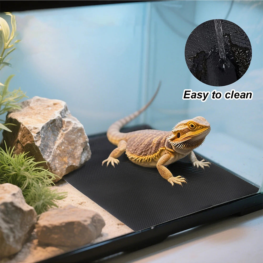 Reptile Terrarium Liner Mat – Easy-Cut Cage Bedding Carpet for Bearded Dragons, Leopard Geckos, Snakes, Turtles & Amphibians