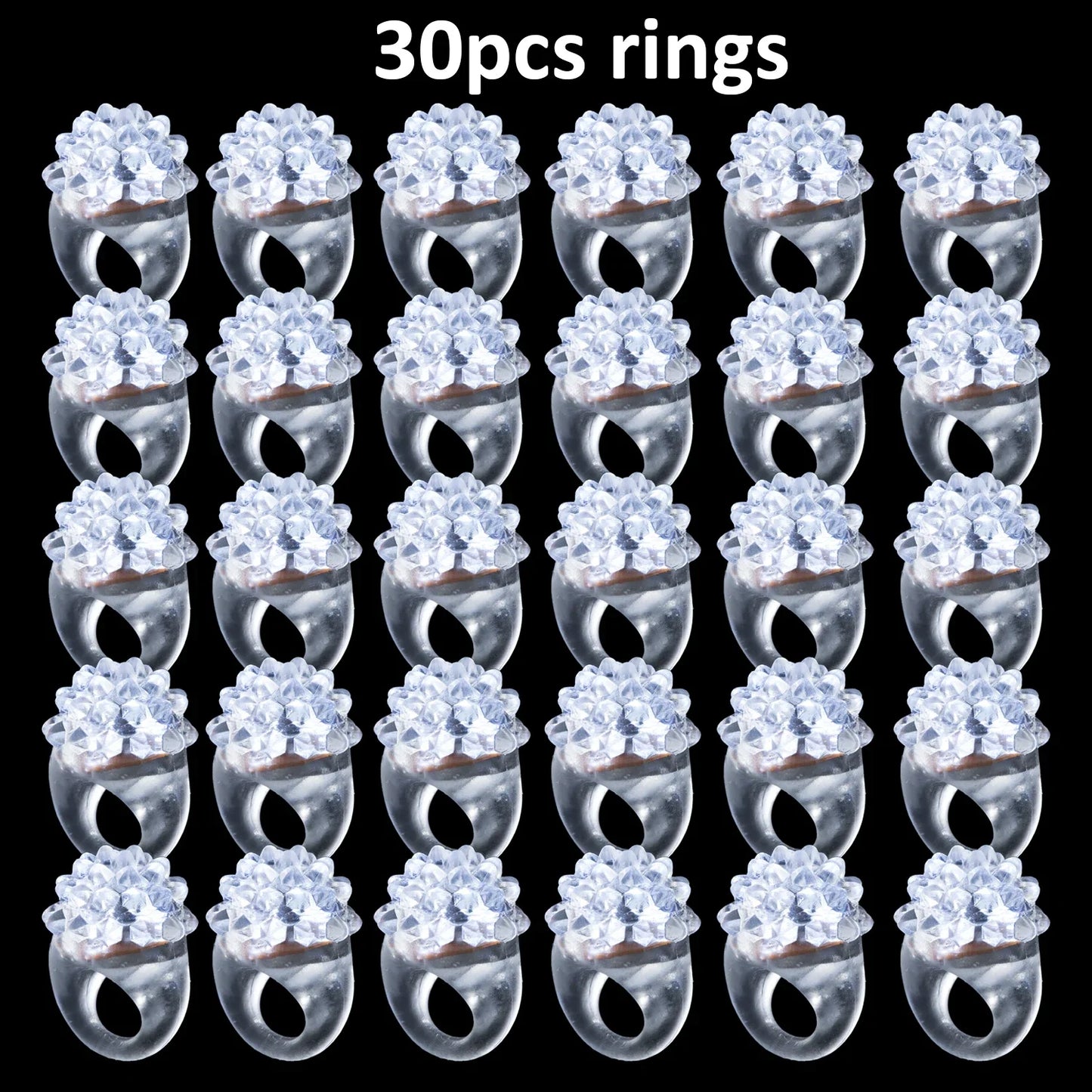 Juego de recuerdos LED para bodas – Gafas luminosas, pulseras que brillan en la oscuridad y anillos parpadeantes para bodas