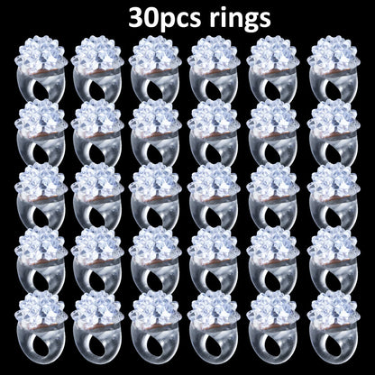 Juego de recuerdos LED para bodas – Gafas luminosas, pulseras que brillan en la oscuridad y anillos parpadeantes para bodas