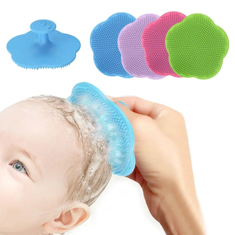 Masseur de cuir chevelu et brosse à cheveux doux en silicone pour bébé – Peigne de bain doux pour nouveau-nés, nourrissons et tout-petits