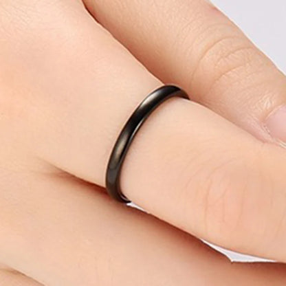 Stainless Steel Wedding Band Ring – 2mm, 4mm, 6mm & 8mm High Polished Smooth Ring for Men & Women | Minimalist Jewelry