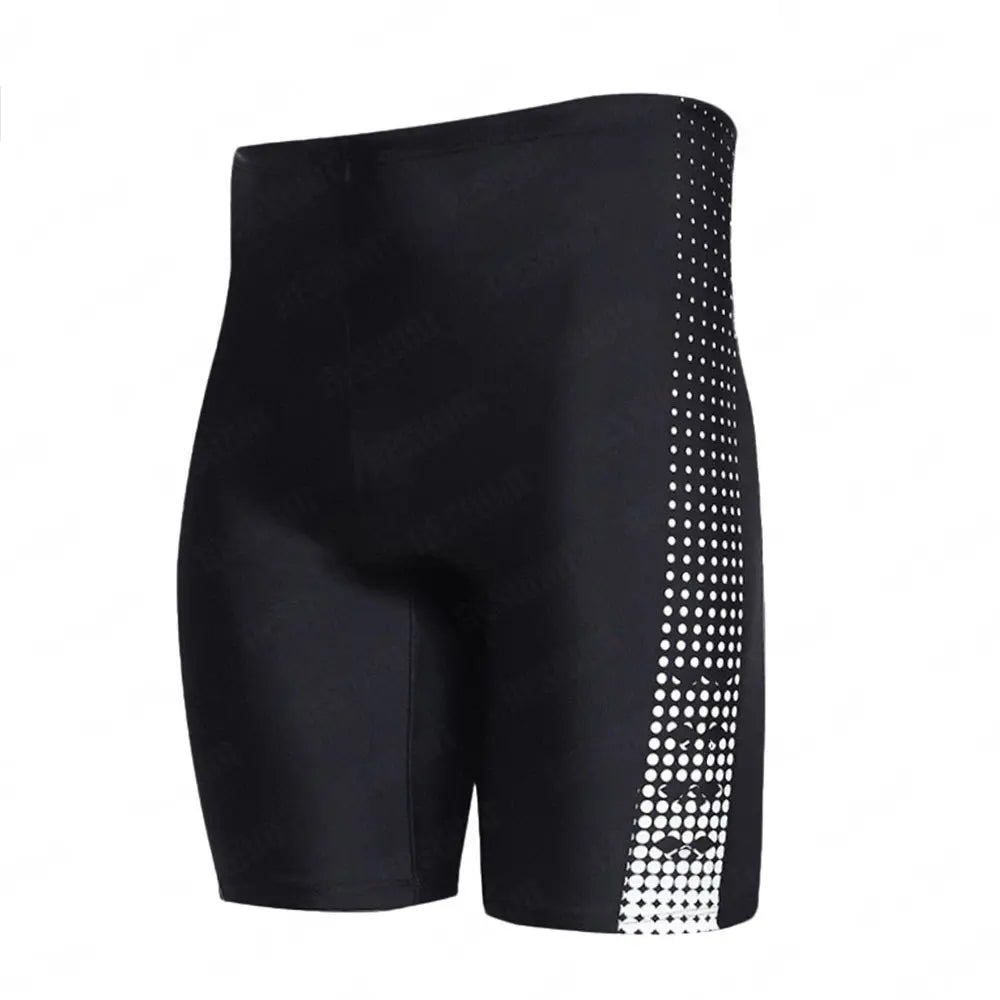 Men's Swim Jammers – Quick-Dry Elastic Swimming Trunks for Beach, Surfing, Diving & Athletic Training