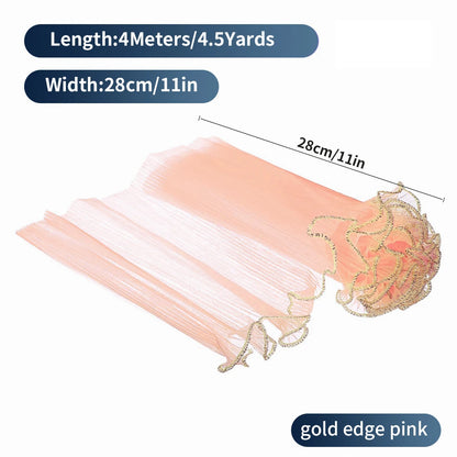 Pearl Edge Mesh Flower Wrapping Paper for Bouquets, Floral Arrangements, Weddings & Valentine's Day