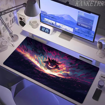 XXL Pokémon Gengar Purple Gaming Mouse Pad – Extended Kawaii Desk Mat (900×400 Keyboard & Mouse Rug for PC & Laptop Setup)