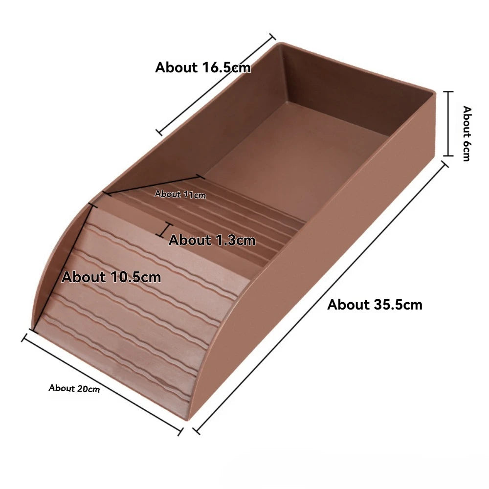 Reptile Bathing Pool & Feeding Dish – Water Bowl with Ramp for Snakes, Turtles, Bearded Dragons & Lizards, Terrarium Habitat Accessory