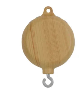 Móvil de cuna de madera para bebé con juguetes colgantes de fieltro de oso y caja de música, campana de cama para recién nacido