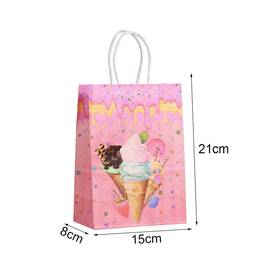 Bolsas de regalo de papel kraft de 5/10/25/50 piezas con asas – Bolsas de regalo y dulces de 10 colores para cumpleaños, bodas, baby showers y empaques de regalo