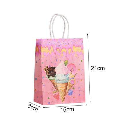 Bolsas de regalo de papel kraft de 5/10/25/50 piezas con asas – Bolsas de regalo y dulces de 10 colores para cumpleaños, bodas, baby showers y empaques de regalo