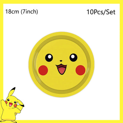 Décorations d'anniversaire Pokémon – Vaisselle Pikachu, Ballons, Décorations de Gâteau et Articles de Fête