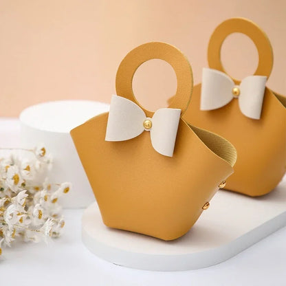 20PCS Bolsas de Regalo de Cuero con Cinta de Lazo – Mini Bolsos para Recuerdos de Bodas, Navidad, Dulces, Regalos y Empaque de Lujo para Fiestas