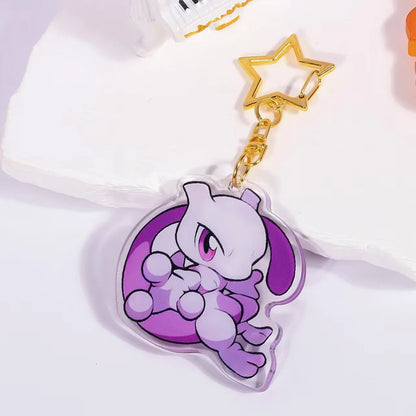 Pokémon Acrylic Keychain – Gengar, Ditto, Mewtwo, Jigglypuff & Character Bag Charm Pendant Collectible Gift