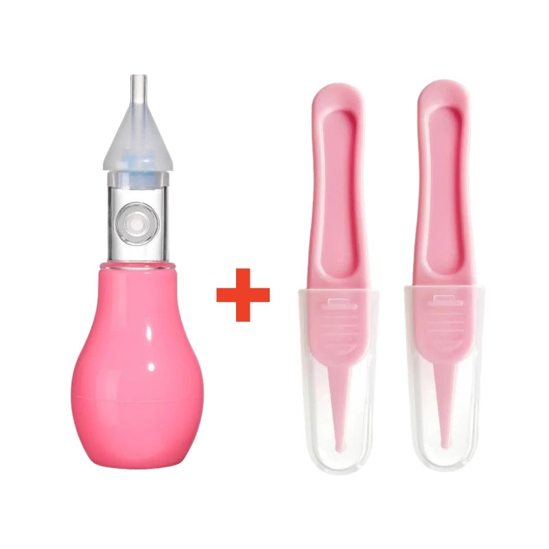 Aspirador Nasal de Silicona para Bebés – Limpiador Manual de Nariz para Lactantes y Niños Pequeños