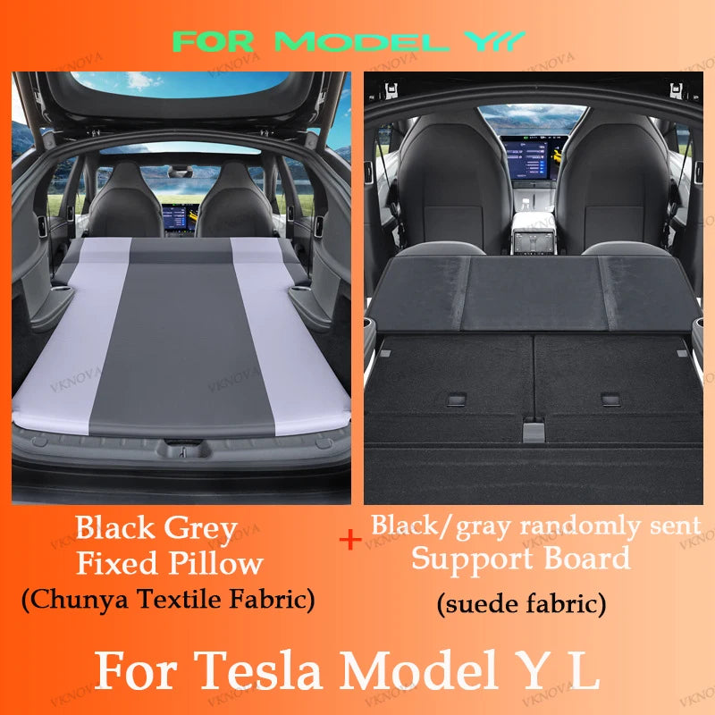 Matelas pneumatique gonflable pour Tesla Model 3 et Model Y (2017–2026) – Lit de voyage en daim pour le camping, les road trips et les aventures en plein air