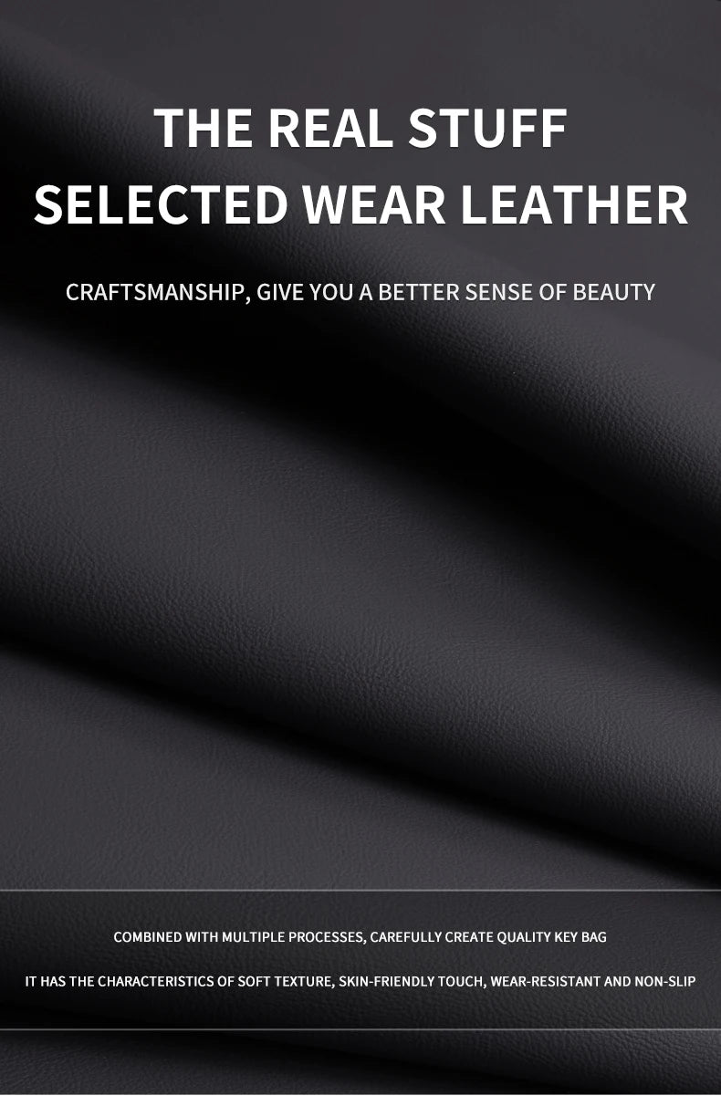Funda protectora de cuero genuino para llave de coche LEAPMOTOR B01, C10, C11 y C16 – Kit prémium de protección de mando a distancia y tarjeta llave