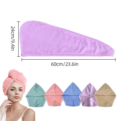 Toalla de microfibra para el cabello – Turbante absorbente de secado rápido para mujer, ducha y spa