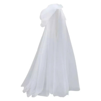 Ghost Witch Cosplay Costume with Hooded Cloak – Death God Net Long Dress Full Set for Halloween, Stage Performance & Party Outfit