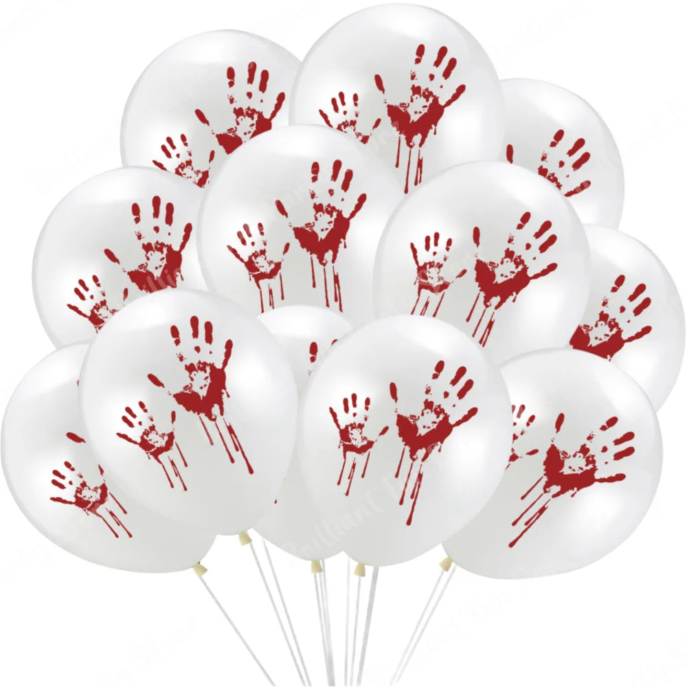 12-Inch Halloween Latex Balloons – Black, Orange, White & Pink Balloons for Halloween Parties, Holiday Events, Party Favors & Decorations