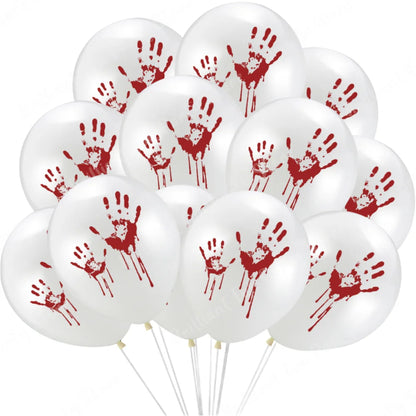 12-Inch Halloween Latex Balloons – Black, Orange, White & Pink Balloons for Halloween Parties, Holiday Events, Party Favors & Decorations