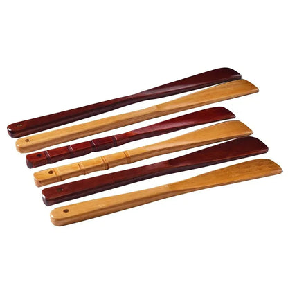 1PC Portable Wooden Shoehorn – Mini Short-Handled Solid Wood Shoe Spoon, 16/40cm Travel Shoe Dressing Aid & Footwear Accessory