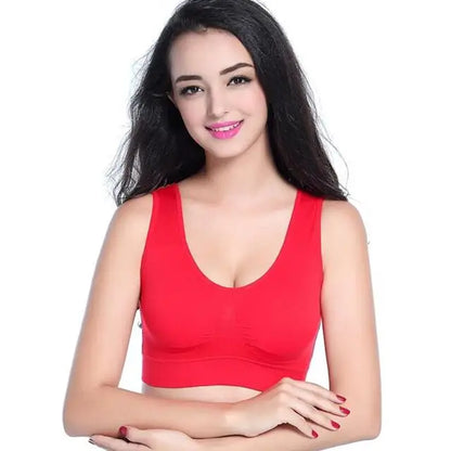 S-7XL Plus Size Wireless Sports Bra – Seamless Non-Wired Adjustable Comfort Bra for Yoga, Fitness & Everyday Wear