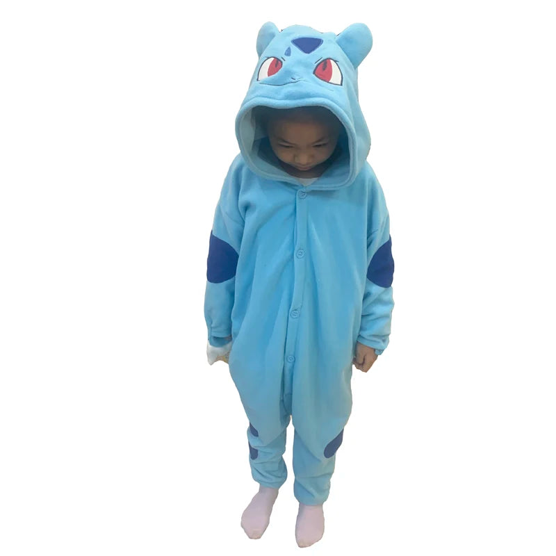 Kids Kigurumi Cosplay Costume – Full Body Onesie Pajamas Sleepwear for Boys & Girls, Halloween, Christmas & Dress-Up Gift Outfit
