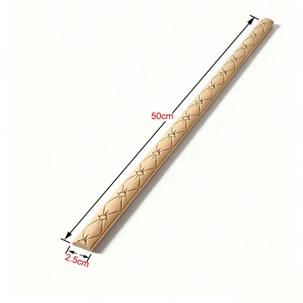 Appliques décoratives en bois moulé – Boiseries murales sculptées pour meubles, armoires, coins et décoration intérieure