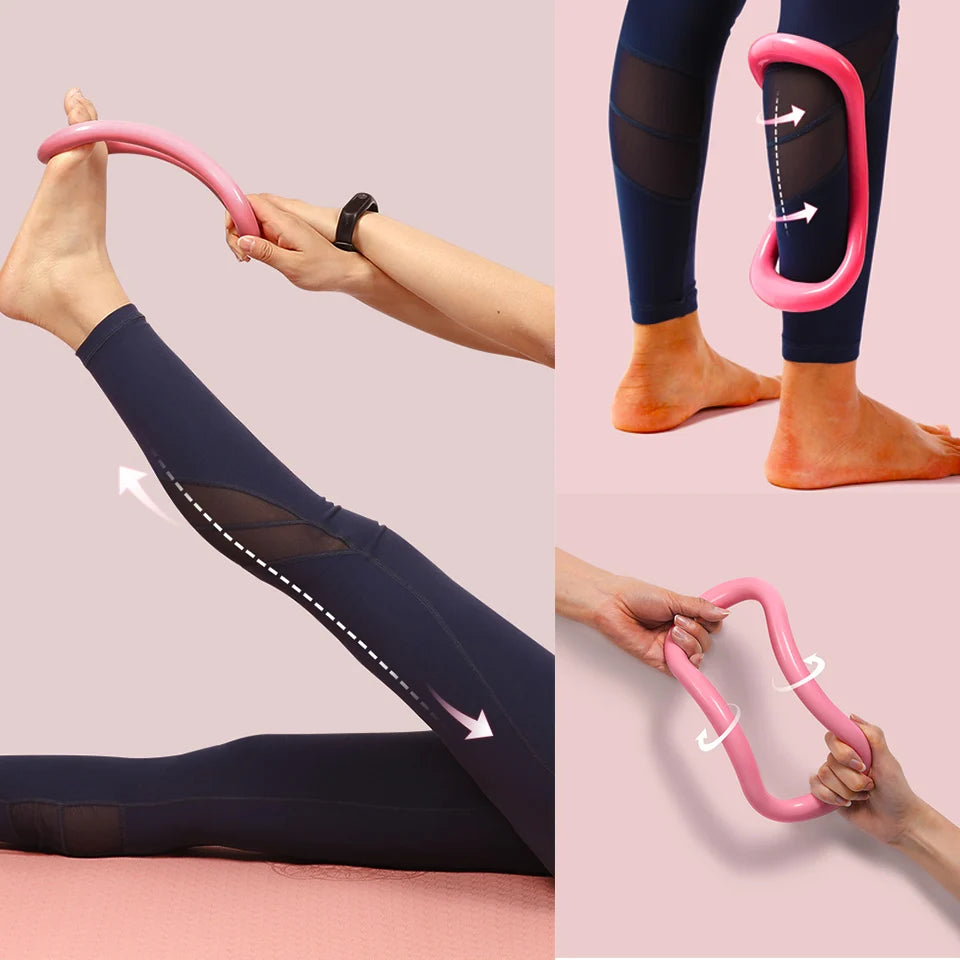 Anillo de Yoga Pilates, Círculo Elástico – Anillo de Resistencia para Ejercicios en Casa, Masaje de Fascia, Tonificación Corporal y Soporte para Ejercicio