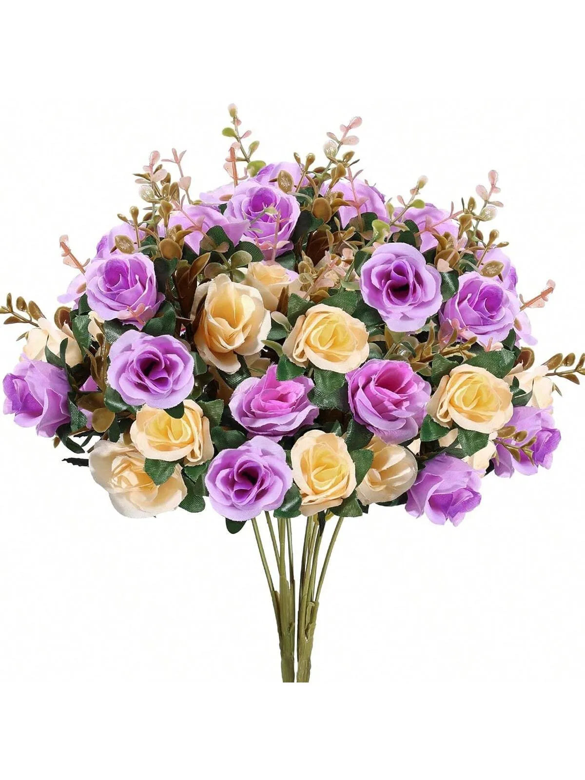 Flores de Rosas de Seda Artificial – Decoración de Ramos de Boda, Guirnaldas Florales DIY y Decoración de Pared, Arreglos para Festivales en el Hogar, Accesorios de Fotografía y Suministros para Manualidades de Scrapbooking