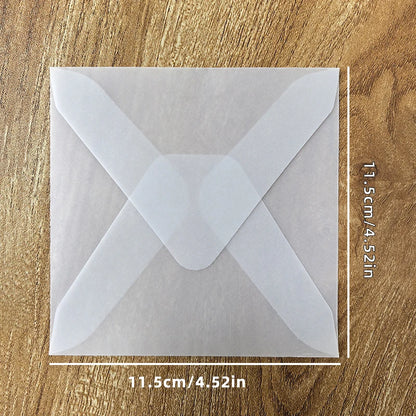 Lot de 50 enveloppes vierges translucides pour invitations, cartes postales, cartes de mariage, courriers professionnels et cartes cadeaux