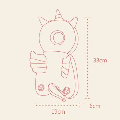 Mochila protectora de cabeza para bebé – Cojín de seguridad de abeja ángel para 1-3 años, almohada protectora anticaída