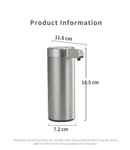 270ml Automatic Touchless Soap Dispenser – Smart Infrared Sensor Liquid Soap Dispenser with 304 Stainless Steel for Kitchen & Bathroom