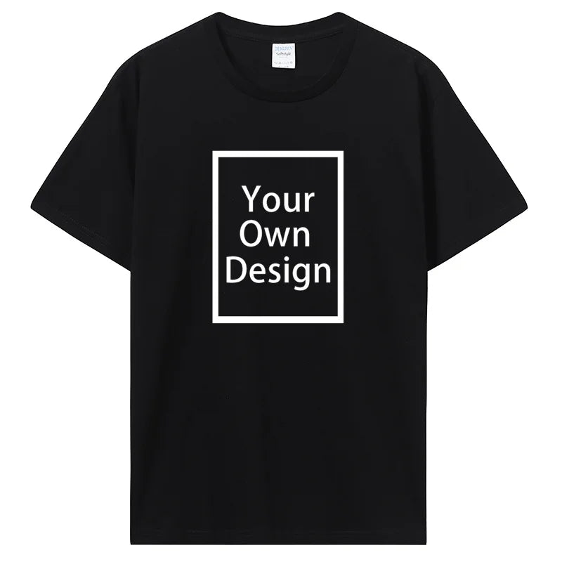 Camiseta de Algodón Personalizada – Camiseta de Verano de Manga Corta para Hombre | Foto, Logotipo y Diseño Personalizado Impreso DIY Ropa Casual