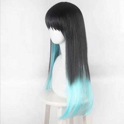 Demon Slayer Kisatsutai Uniform Cosplay Costume & Wig Set – Anime Halloween Party Outfit for Convention & Roleplay Wear